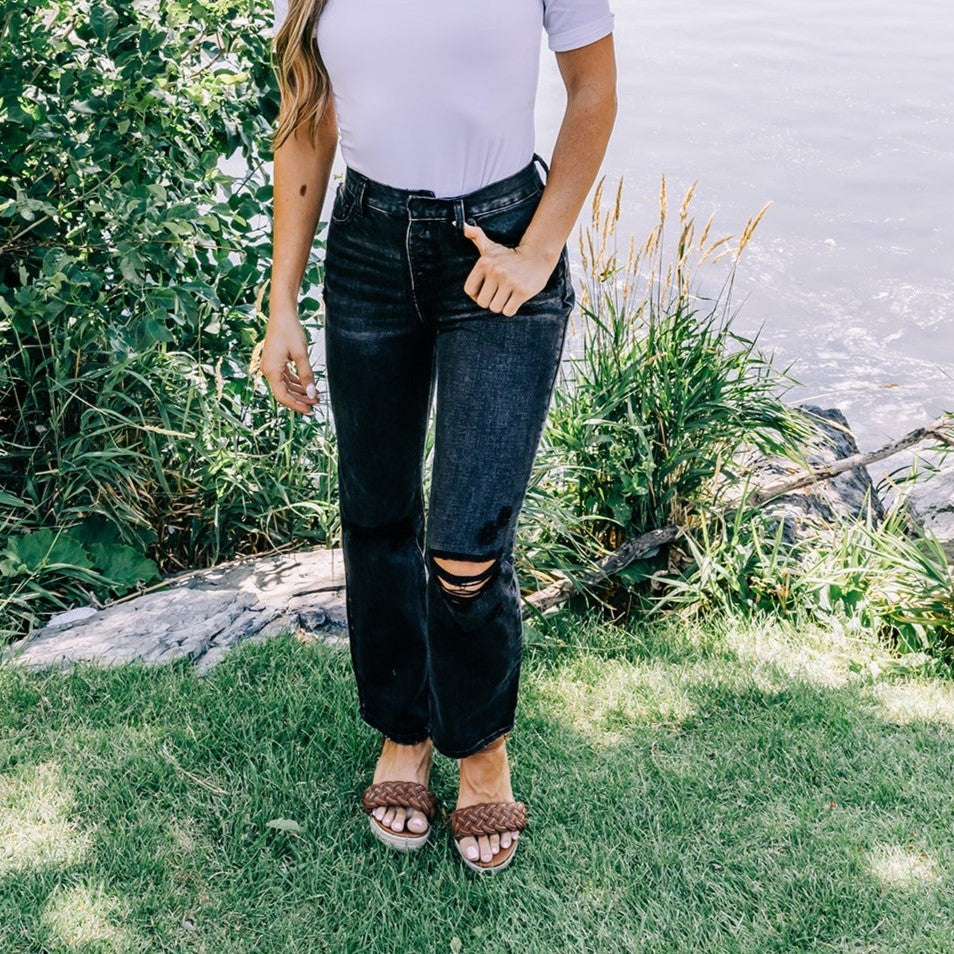 Kancan Black Boyfriend Jeans
