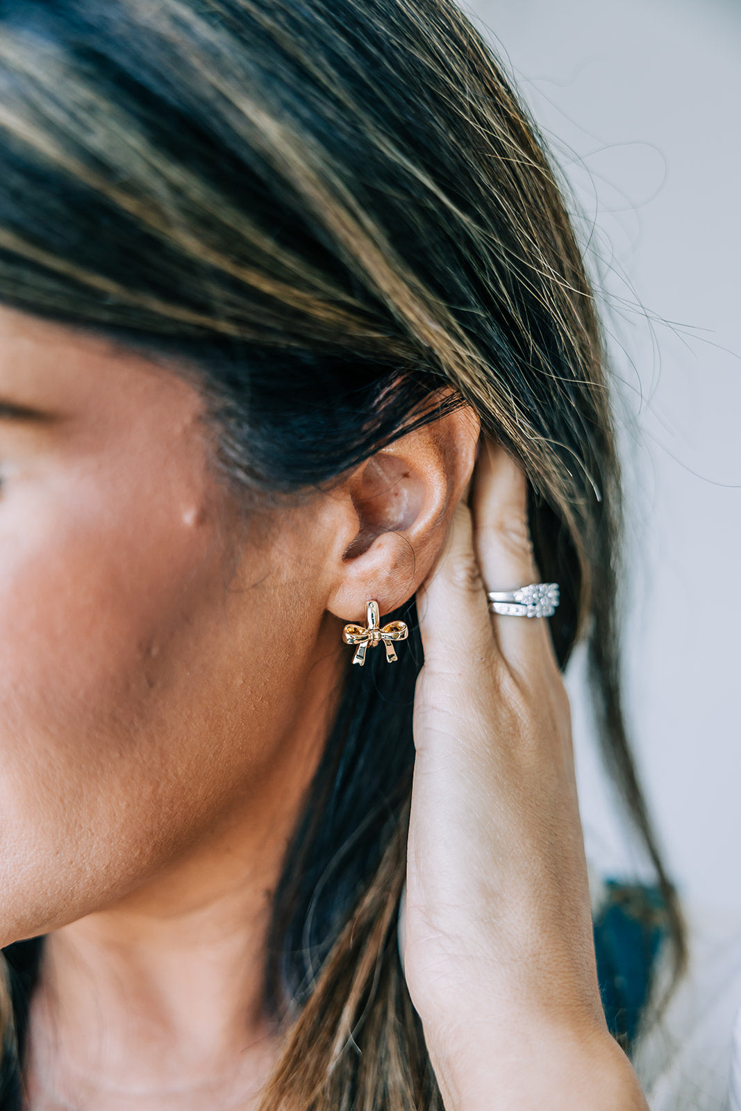 Bow Huggies Earrings