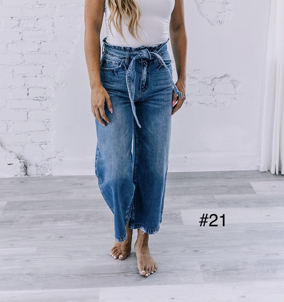 Kancan High-Rise Wide-Leg Denim