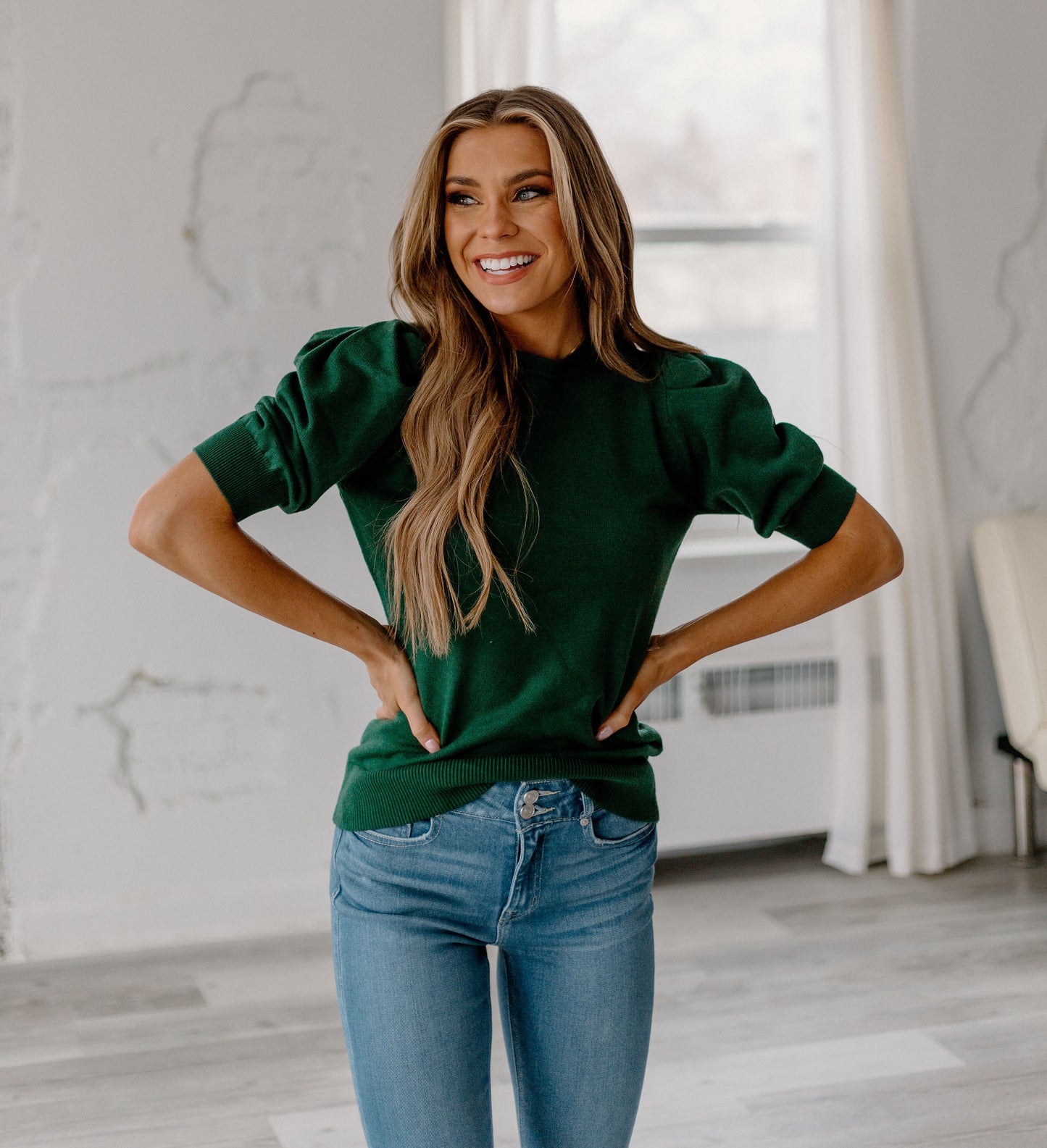 Lyssa Puff-Sleeve Top