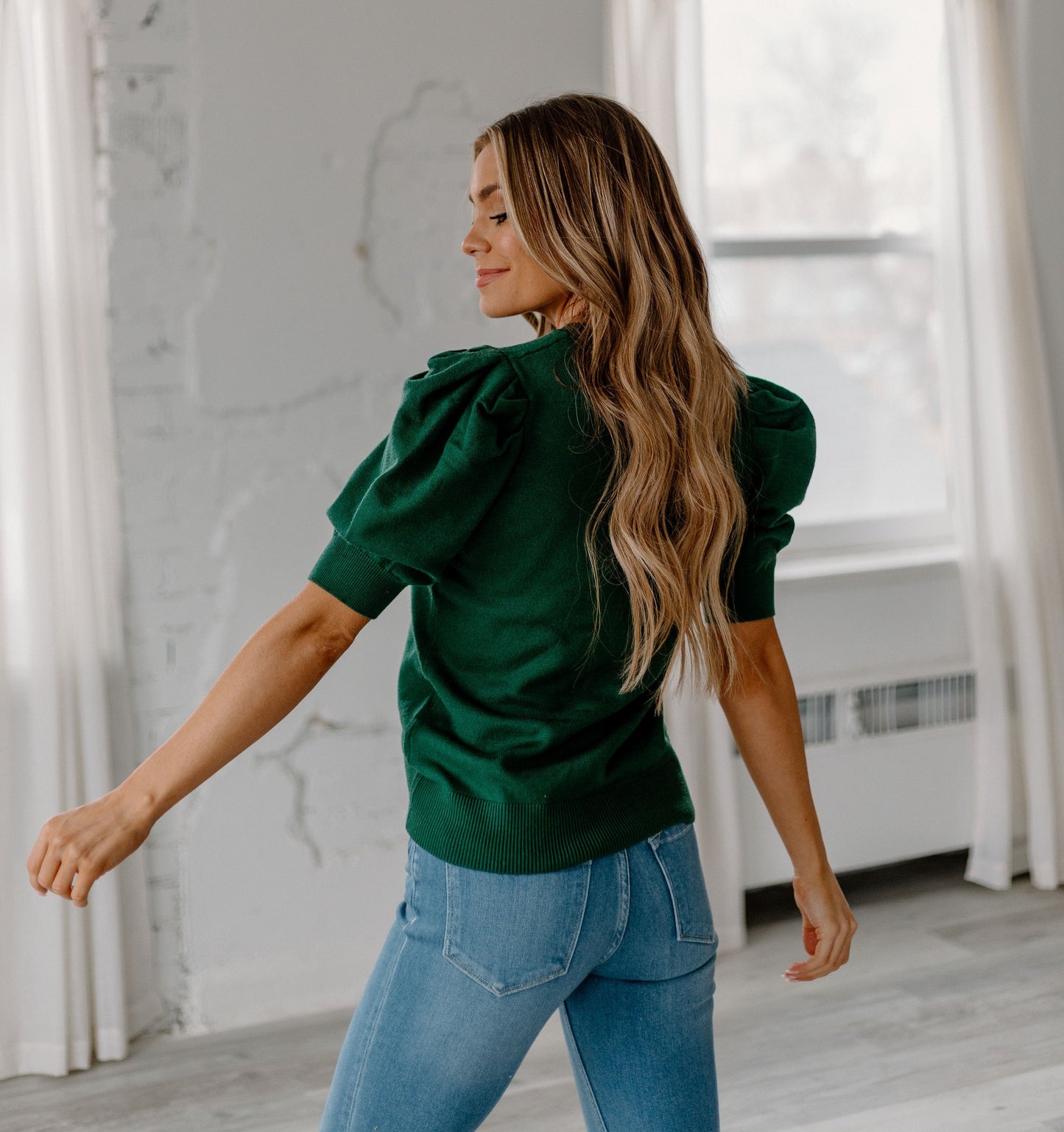 Lyssa Puff-Sleeve Top