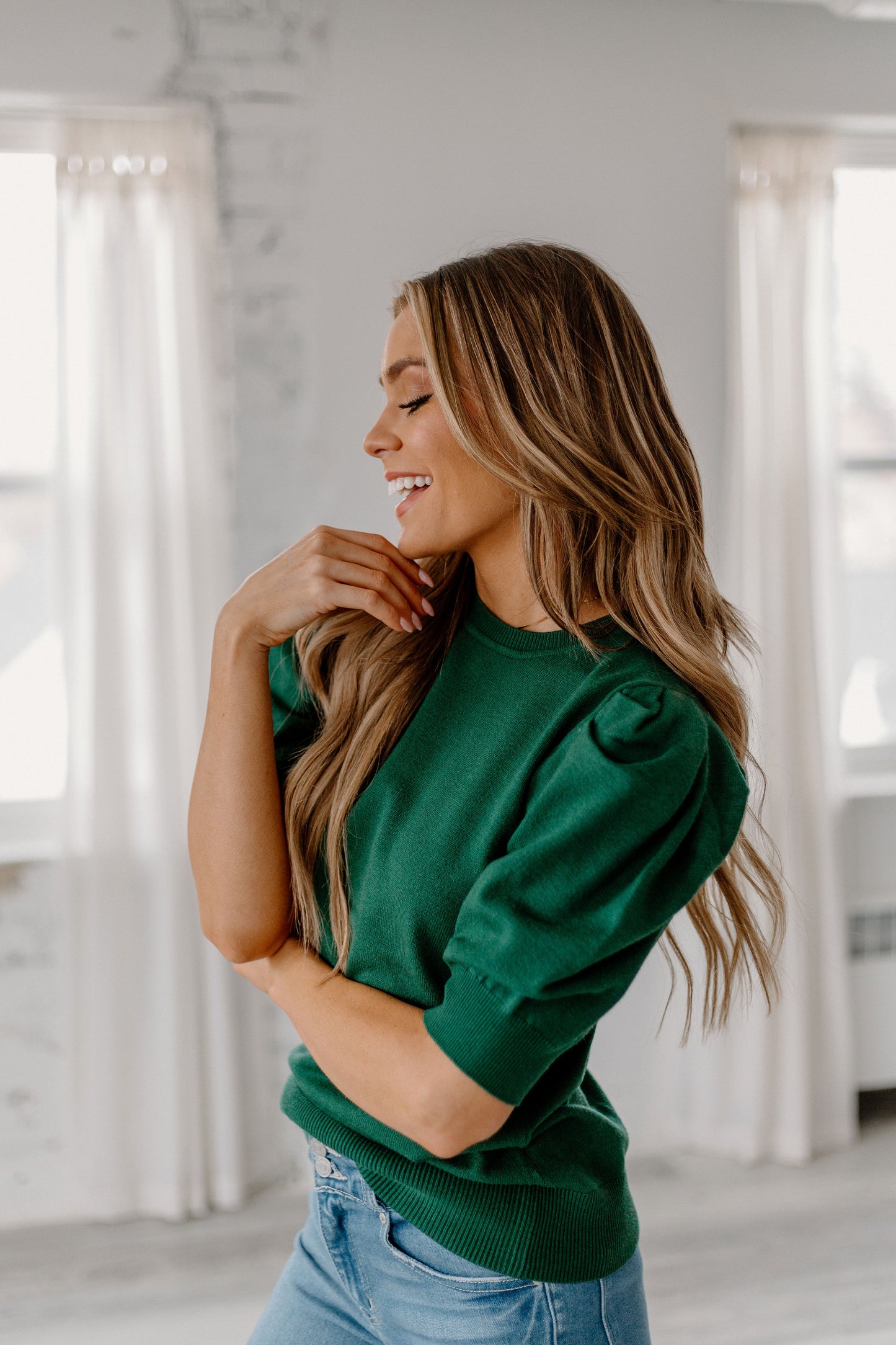 Lyssa Puff-Sleeve Top