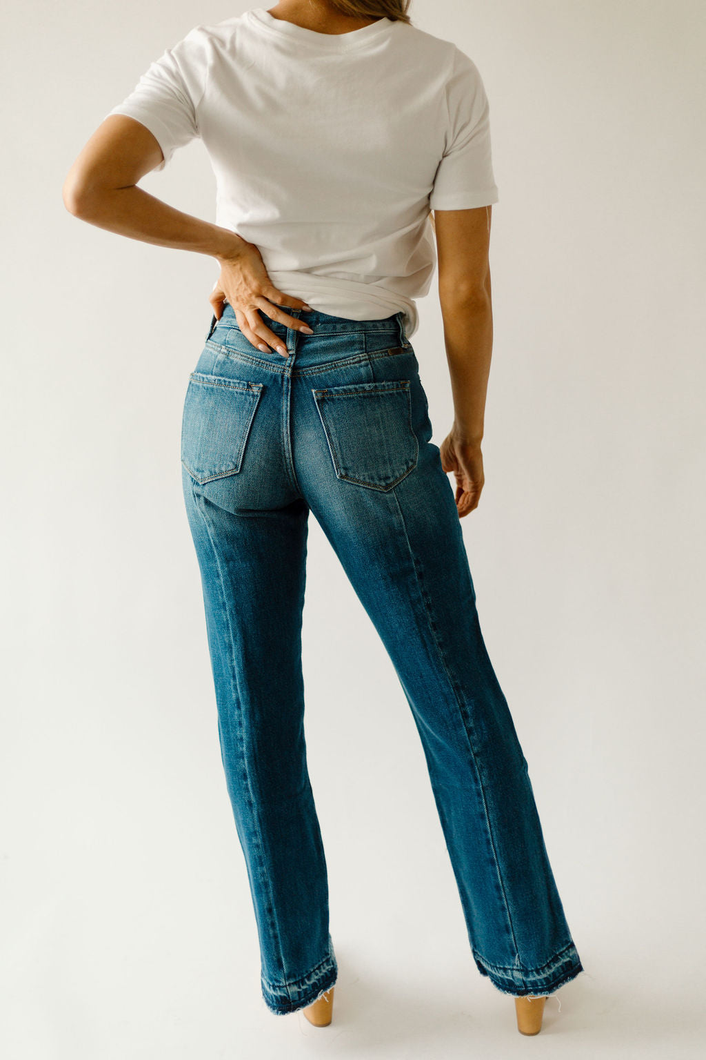 Kancan 90's Straight Front Slit Seam Denim
