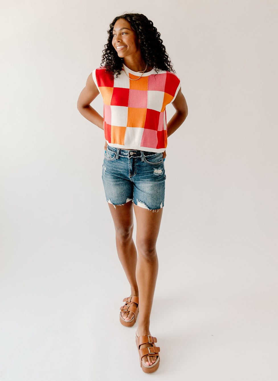 Aubrey Checkered Top