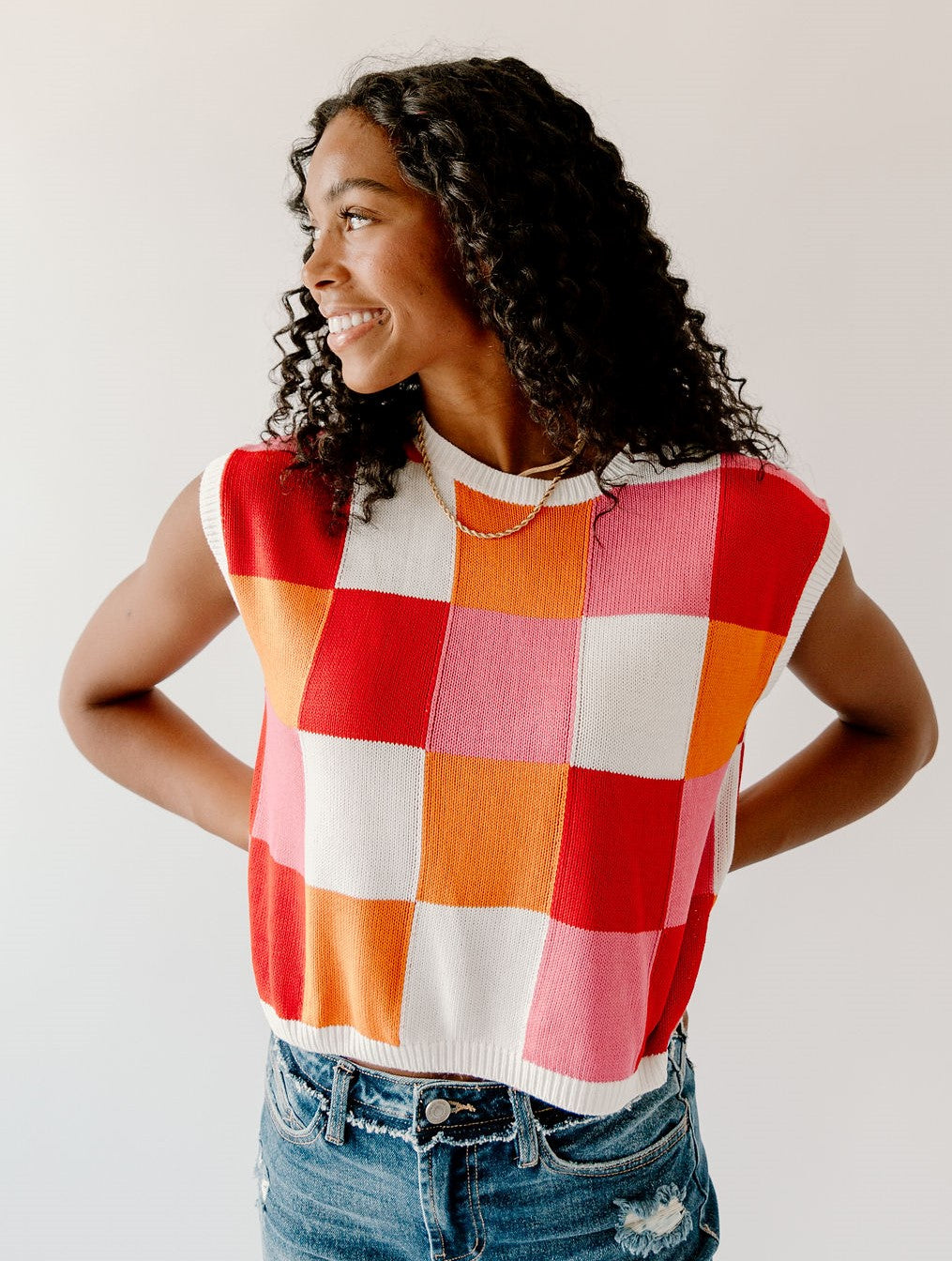 Aubrey Checkered Top