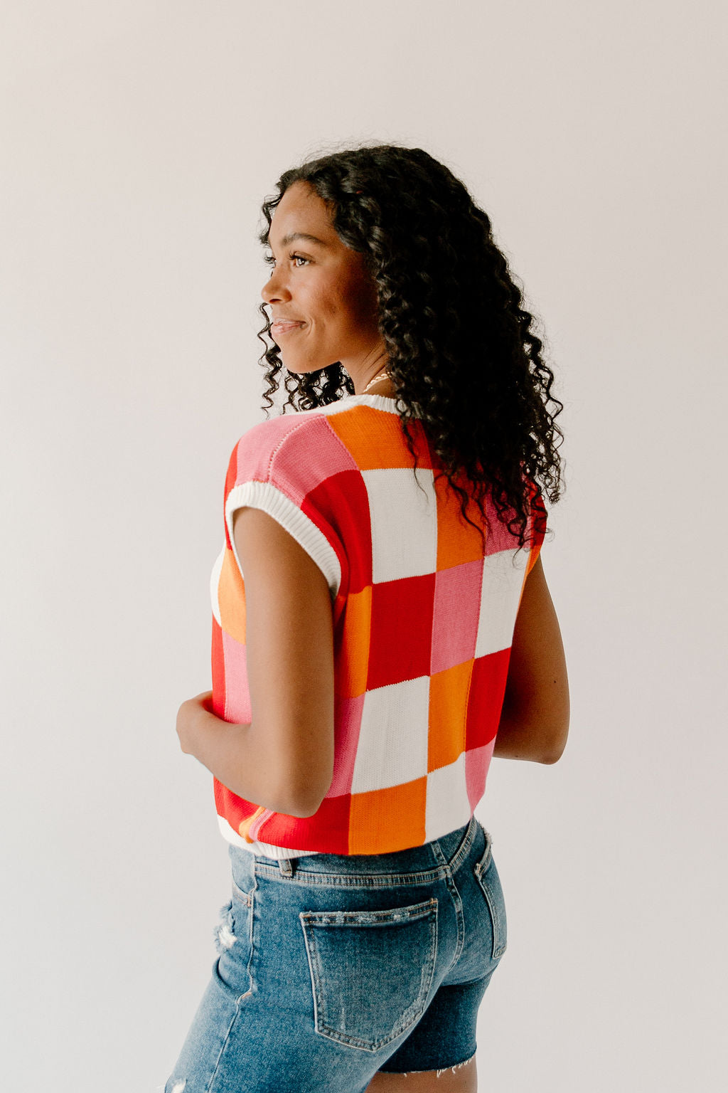 Aubrey Checkered Top