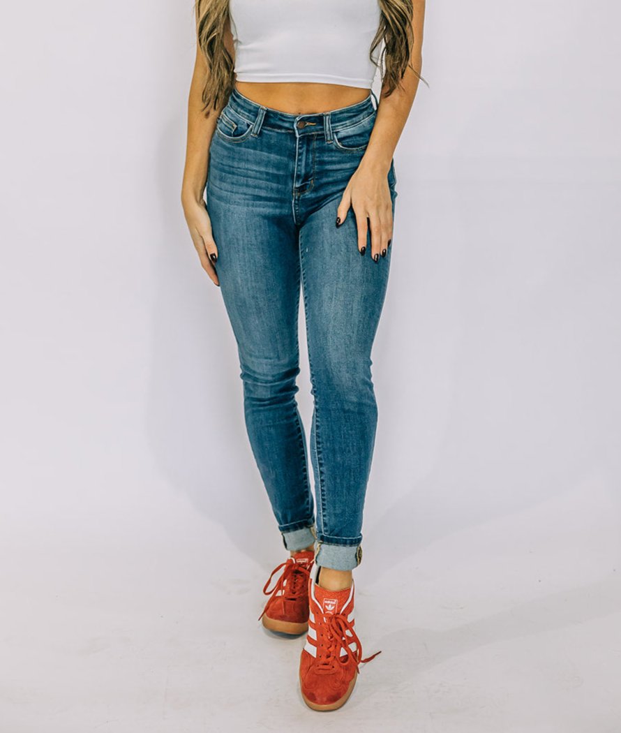 Judy Blue Cuffed Hem Denim