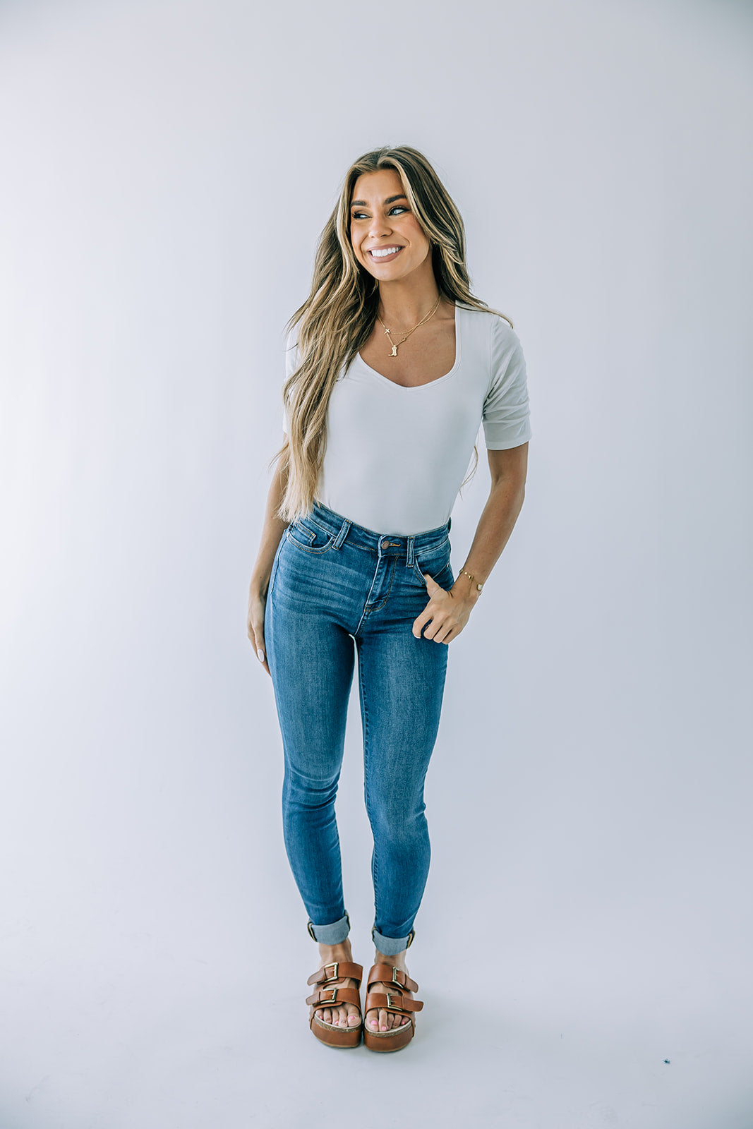 Judy Blue Cuffed Hem Denim