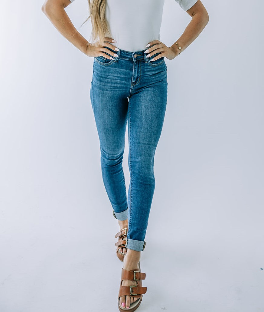 Judy Blue Cuffed Hem Denim