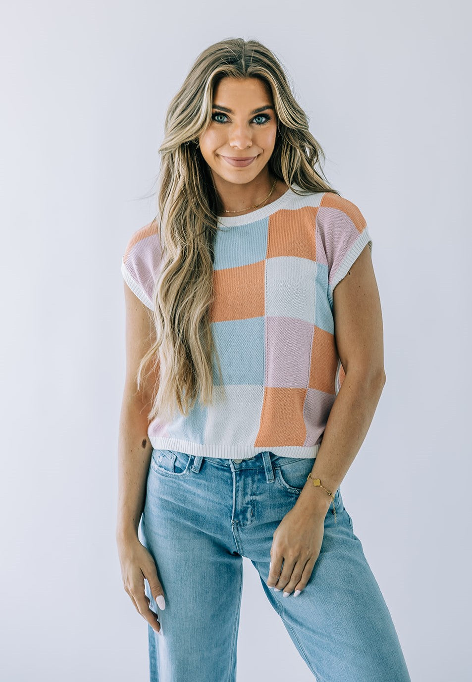 Aubrey Checkered Top