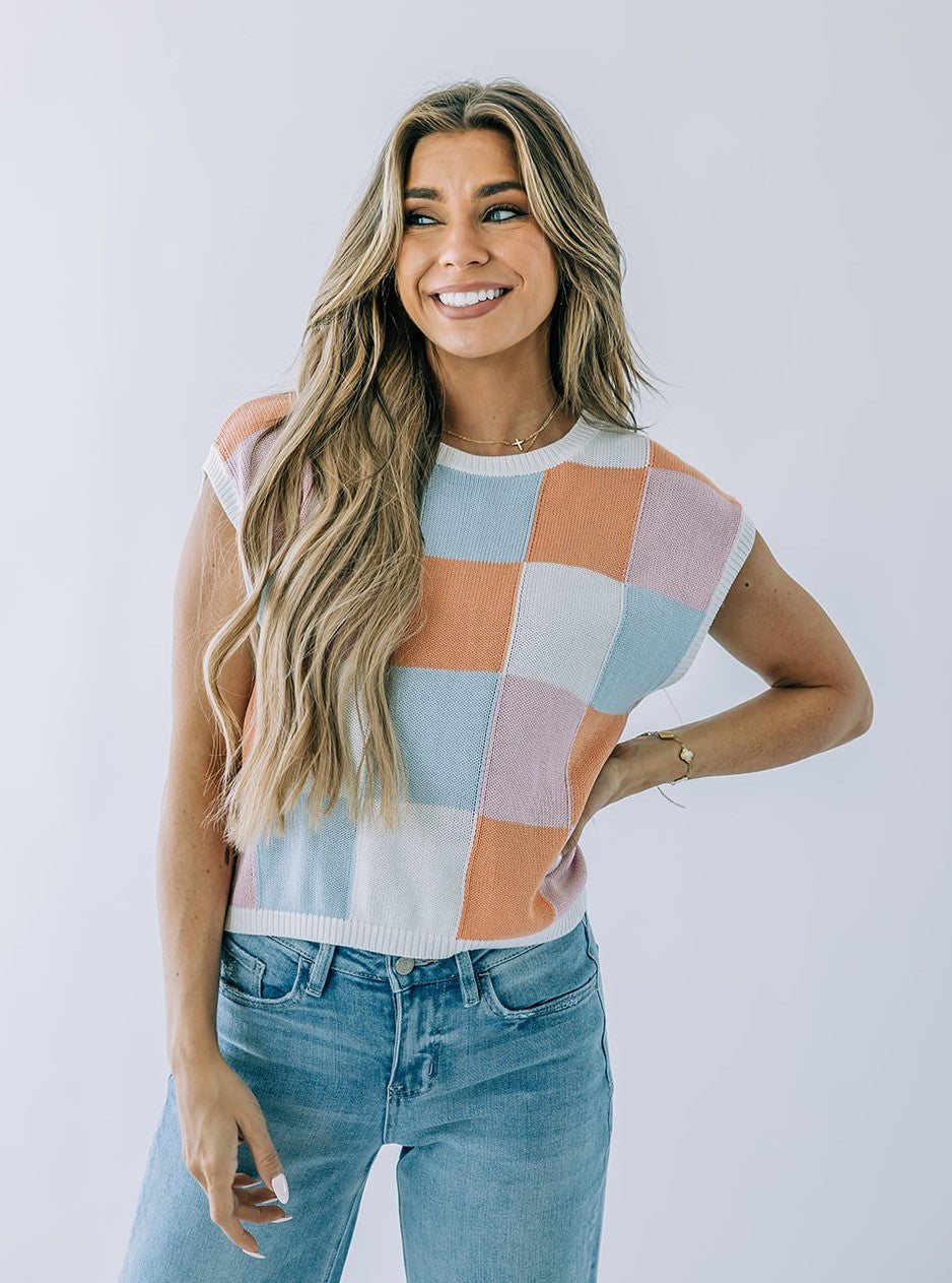 Aubrey Checkered Top