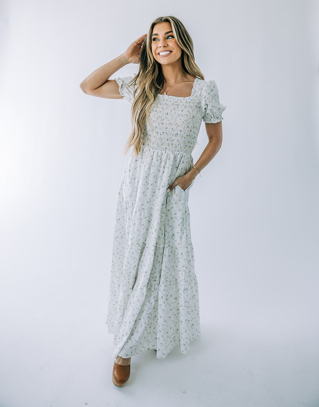 Dorothy Smocked Midi Dress