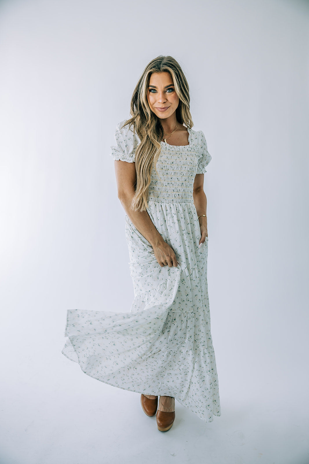 Dorothy Smocked Midi Dress