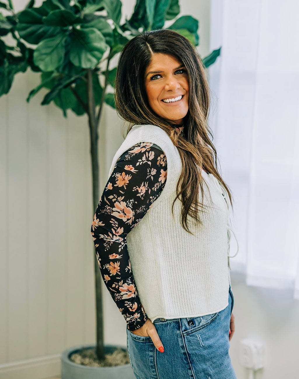 Campbell Sheer Floral Top