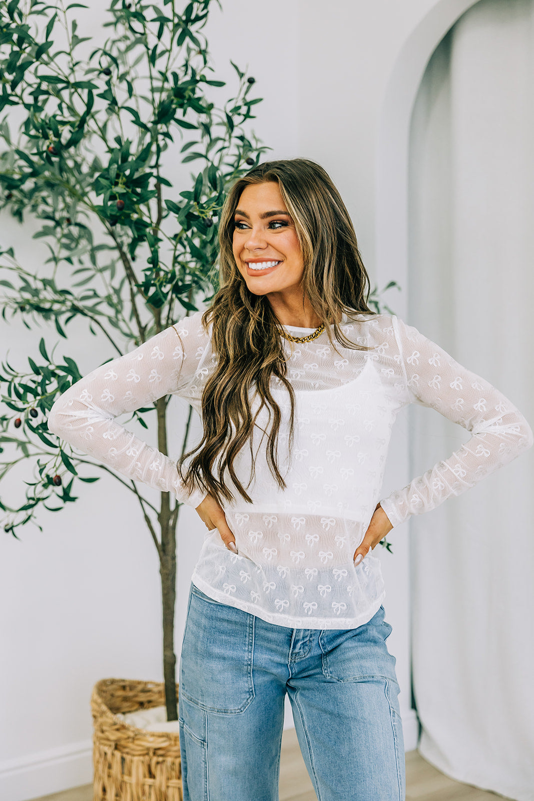 Bow Sheer Top