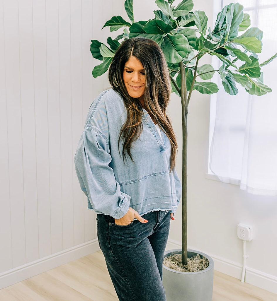Kyra Denim Top
