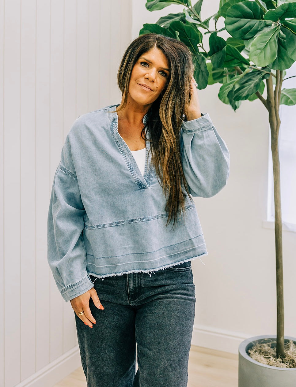 Kyra Denim Top