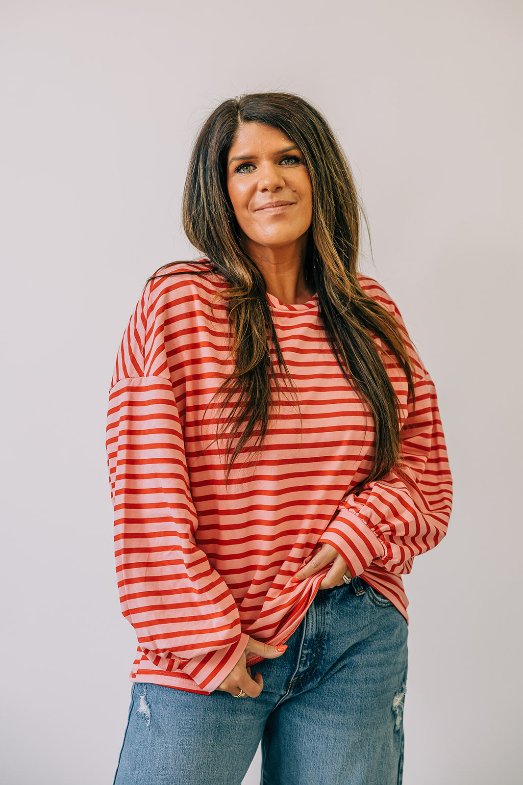 Simone Striped Sweatshirt