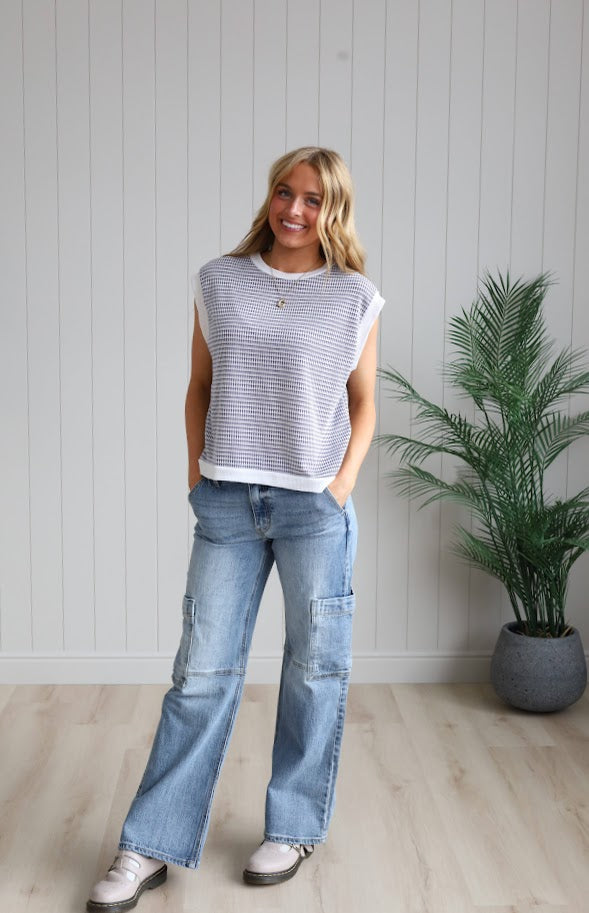 Kancan Denim Cargo Pants