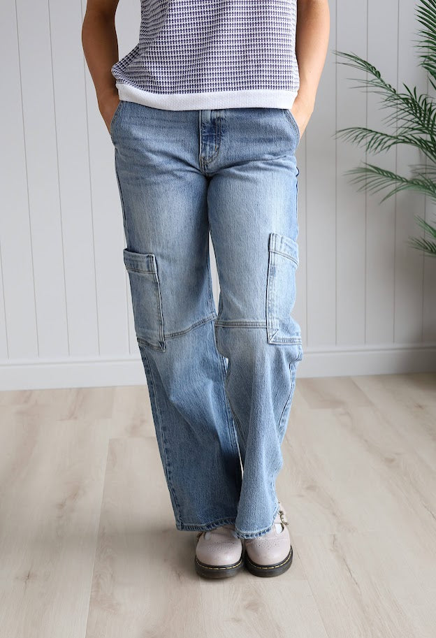Kancan Denim Cargo Pants