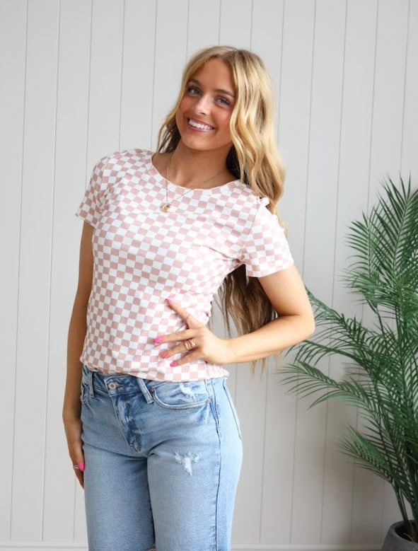 Mya Checkered Tee