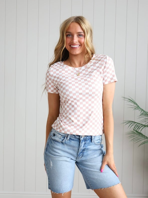 Mya Checkered Tee