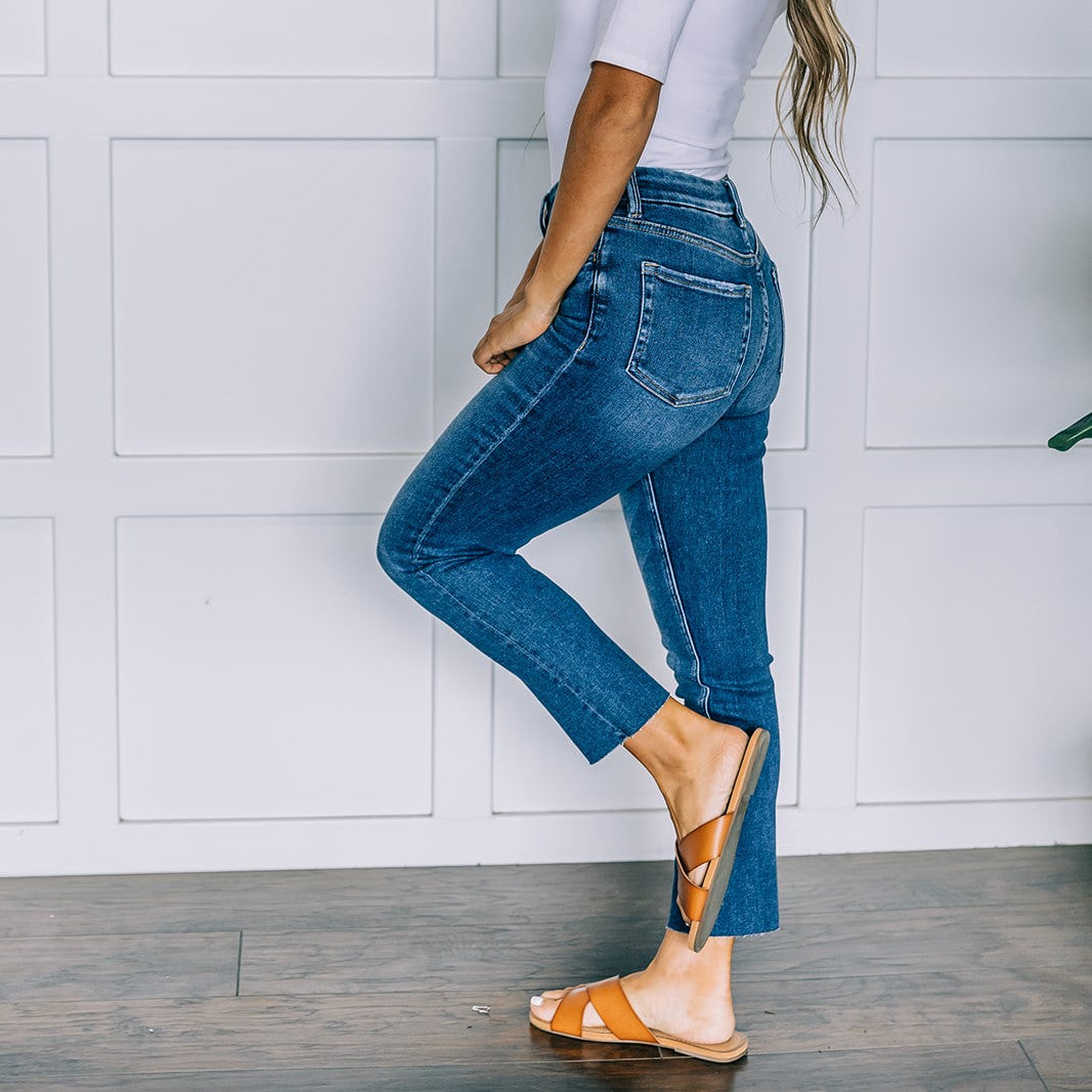 Vervet High-Rise Slim Straight Leg Denim