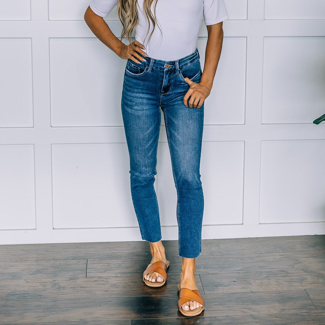Vervet High-Rise Slim Straight Leg Denim