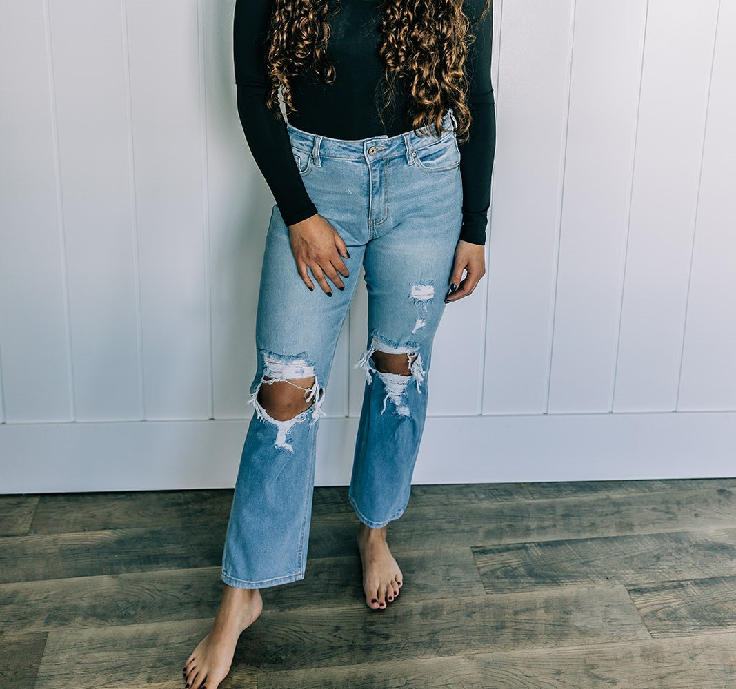 Kancan High-Rise Slim Straight Denim