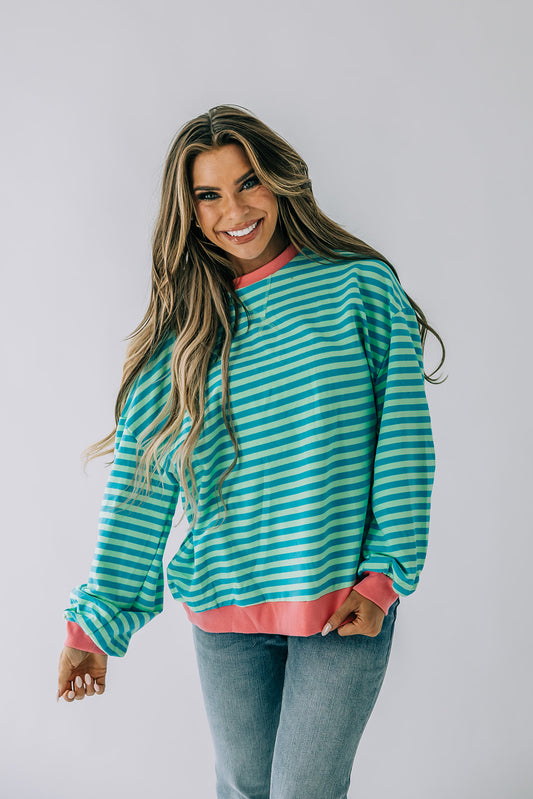 Kenzie Striped Sweatshirt