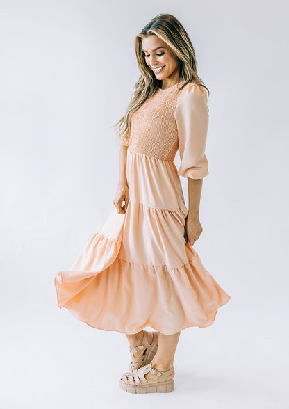 Lauren Smocked Midi Dress