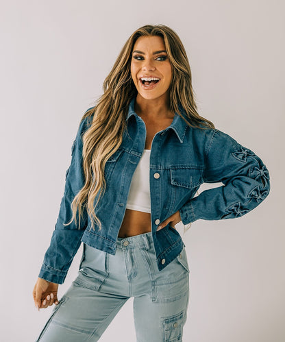 Bow Denim Jacket