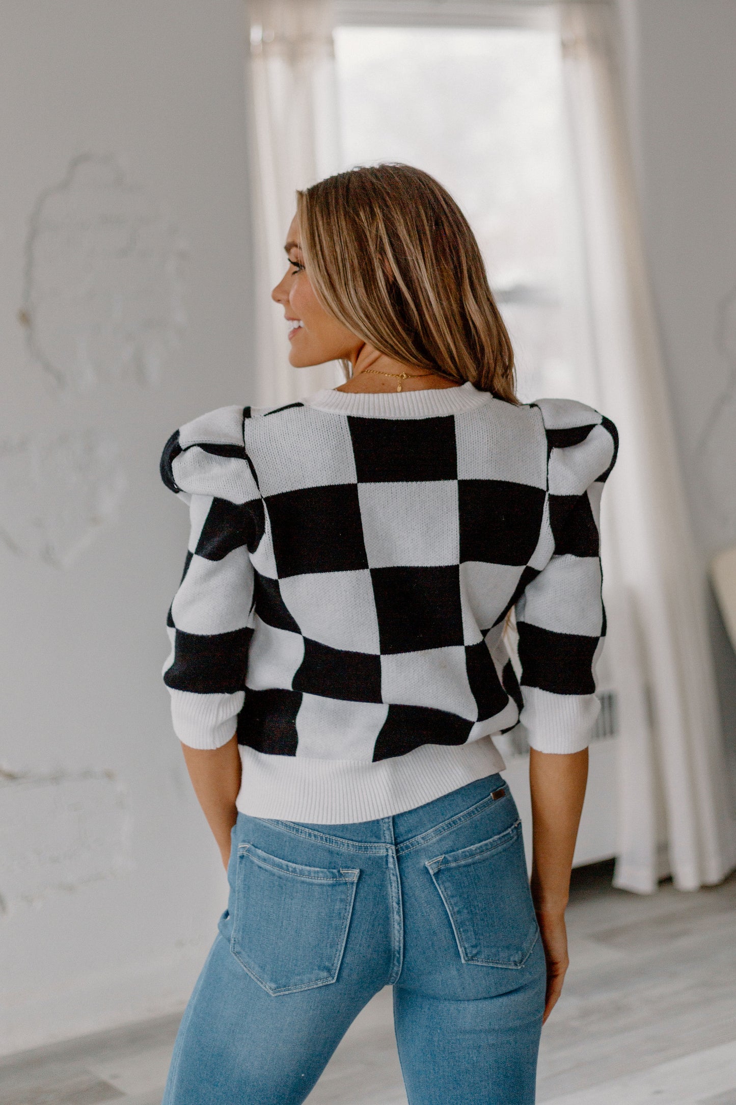 Amber Checkered Sweater
