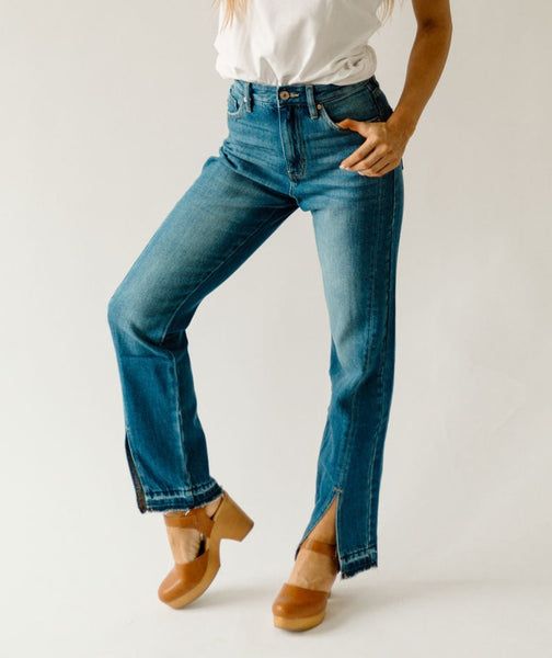 【HI FI FNK】Star Rivet Slash Denim HI FI FNK】Slash Curved Denim Jeans (HI FI FNK/デニム
