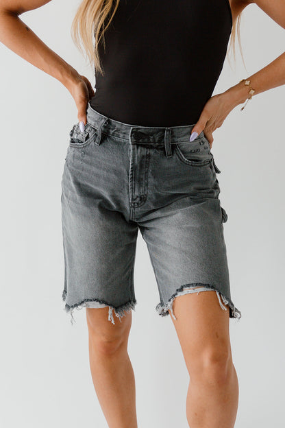 Kancan Dark Gray Utility Bermuda Shorts