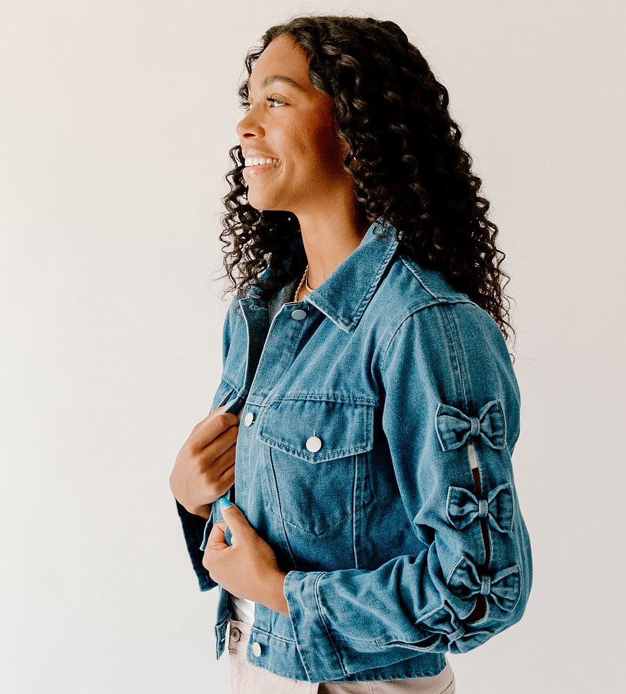 Valette Bow Denim Jacket main image 1