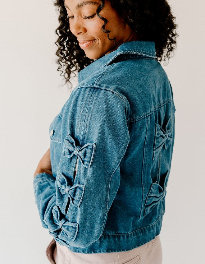 Bow Denim Jacket