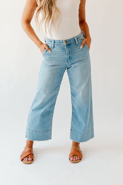 Kancan High-Rise Cropped Wide Leg Denim