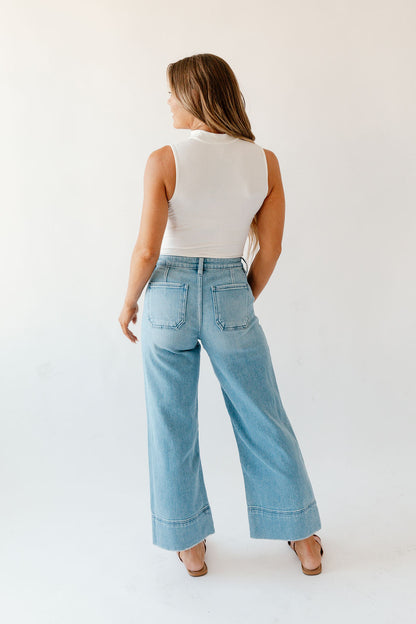 Kancan High-Rise Cropped Wide Leg Denim