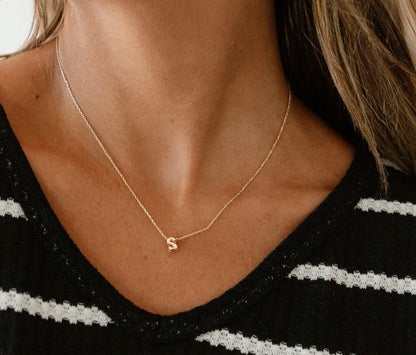 Bubble Initial Necklace