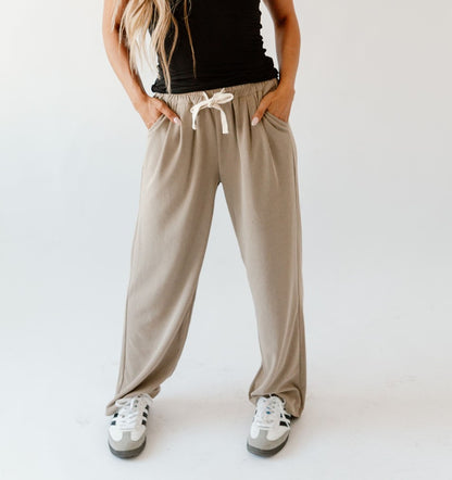 Kylie Rib-Knit Lounge Pants