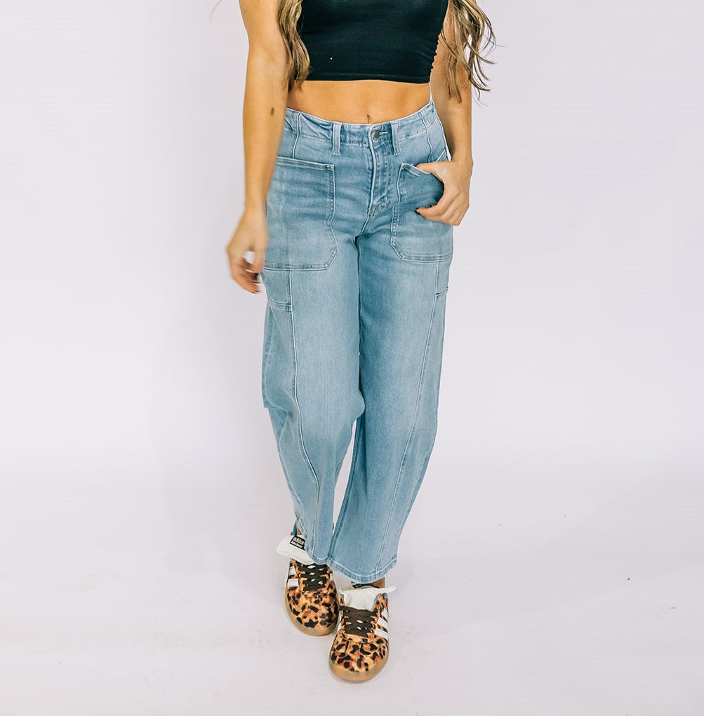 Flying Monkey Stretchy Barrel Jeans