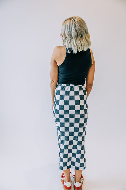 Kiki Checkered Midi Skirt