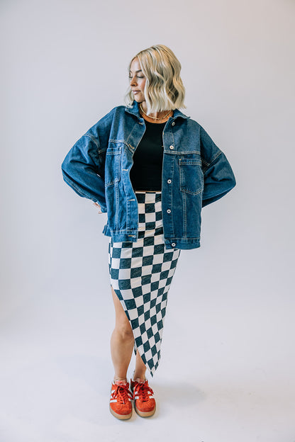 Kiki Checkered Midi Skirt