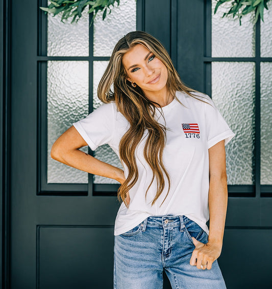1776 Embroidered Tee