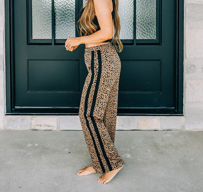 Allison Leopard Track Pants