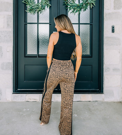 Allison Leopard Track Pants