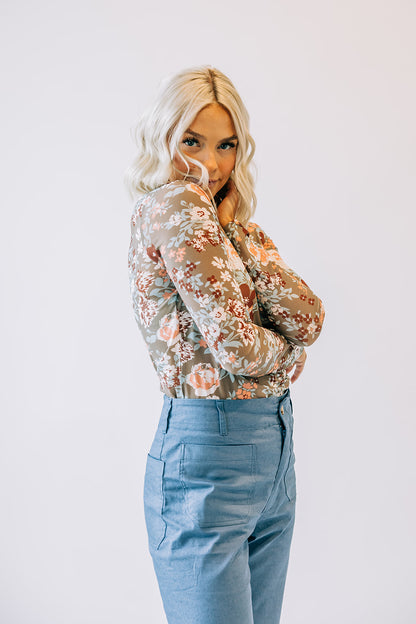 Cody Sheer Floral Top