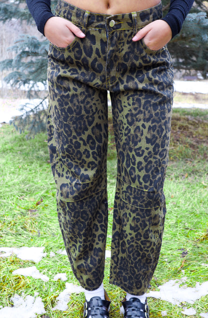 Marley Leopard Barrel Jeans