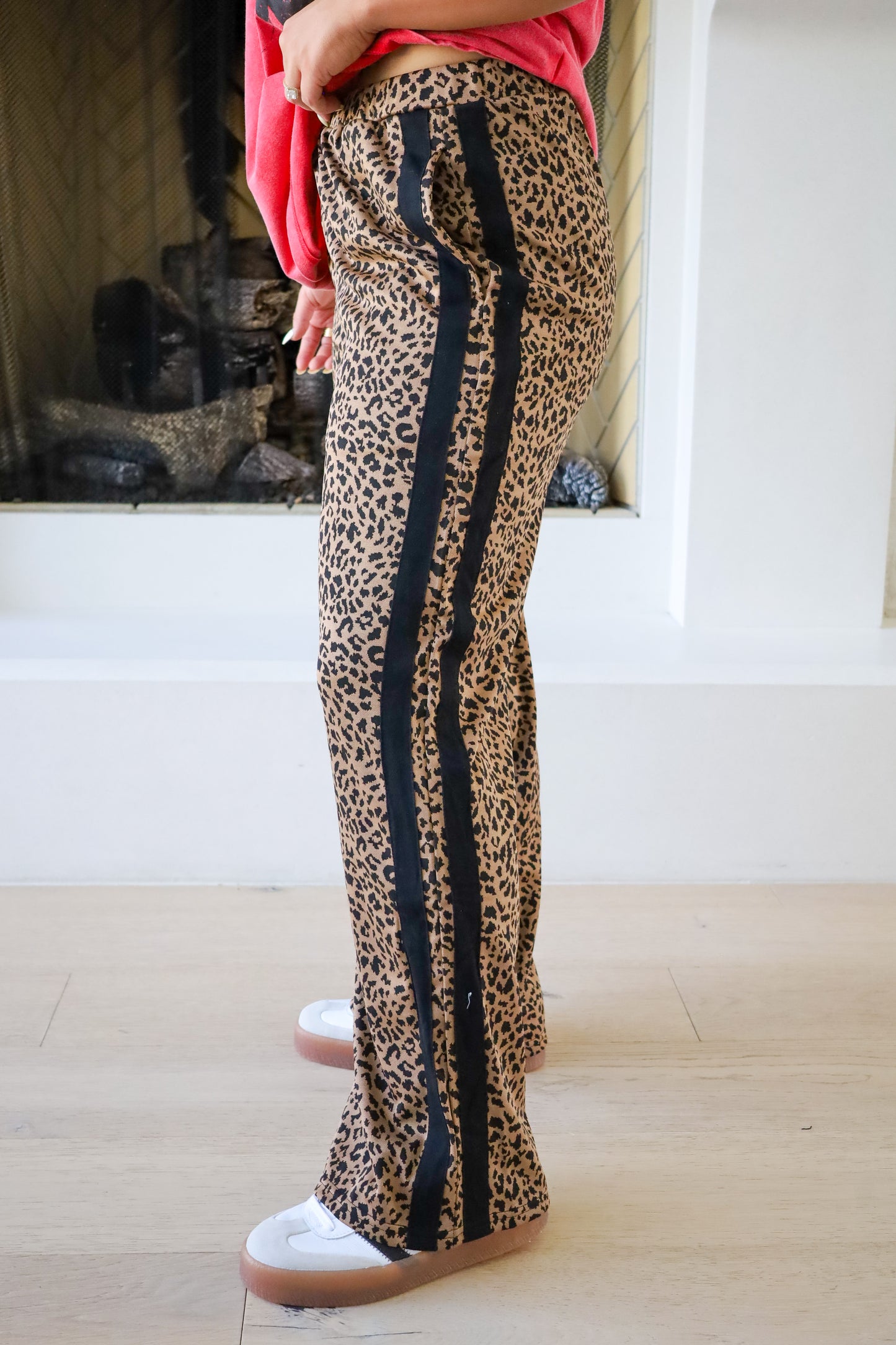 Allison Leopard Track Pants